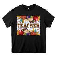 Black Teacher Heavy Core Tee - LillyAllenDesigns