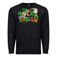Black lucky nurse St. Patrick's Day Premium Sweatshirt - FaDigitalArtStudio