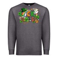 Charcoal Heather lucky nurse St. Patrick's Day Premium Sweatshirt - FaDigitalArtStudio
