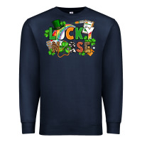 Navy lucky nurse St. Patrick's Day Premium Sweatshirt - FaDigitalArtStudio