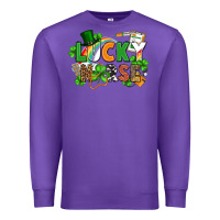 Purple lucky nurse St. Patrick's Day Premium Sweatshirt - FaDigitalArtStudio