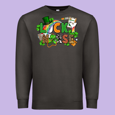 Lucky Nurse St. Patrick's Day Premium Sweatshirt Designed By Fadigitalartstudio