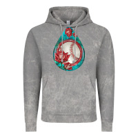 Cloud Rock baseball and western roses teardrop  7 Vintage Hoodie - BundleAndBundleShop