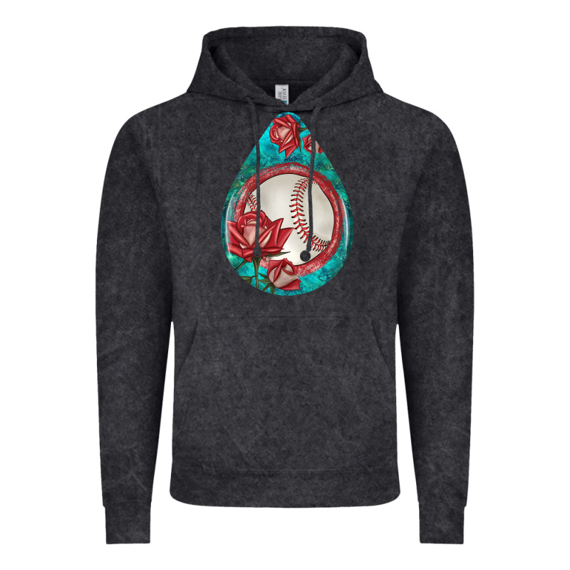 Baseball And Western Roses Teardrop  7 Vintage Hoodie by BundleAndBundleShop | Teevron