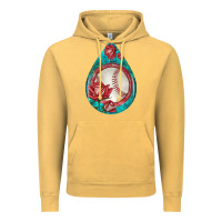 Vintage Mustard baseball and western roses teardrop  7 Vintage Hoodie - BundleAndBundleShop