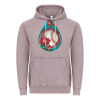 Vintage Zinc baseball and western roses teardrop  7 Vintage Hoodie - BundleAndBundleShop