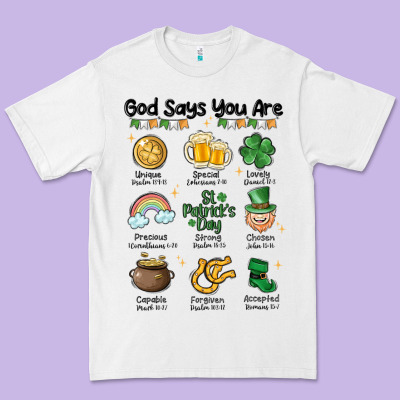 God Says You Are St Patrick's Day Premium Tee Designed By Maliassmallbusiness