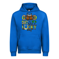 Cobalt It's a Good Day To Have a Lucky Day Urban Hoodie - CowhideDigitalArt