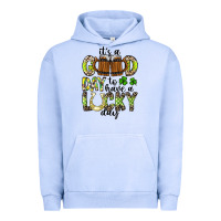 Pigment Grape Ice It's a Good Day To Have a Lucky Day Urban Hoodie - CowhideDigitalArt
