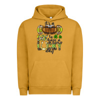 Pigment Peanut Butter It's a Good Day To Have a Lucky Day Urban Hoodie - CowhideDigitalArt
