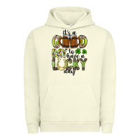 Pigment Pistachio It's a Good Day To Have a Lucky Day Urban Hoodie - CowhideDigitalArt