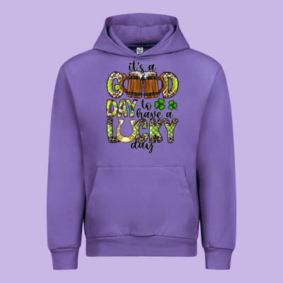 It's A Good Day To Have A Lucky Day Urban Hoodie Designed By Cowhidedigitalart