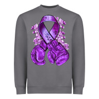 Storm purple ribbon with boxing gloves Heavyweight Sweatshirt - NancyCooperArtShop