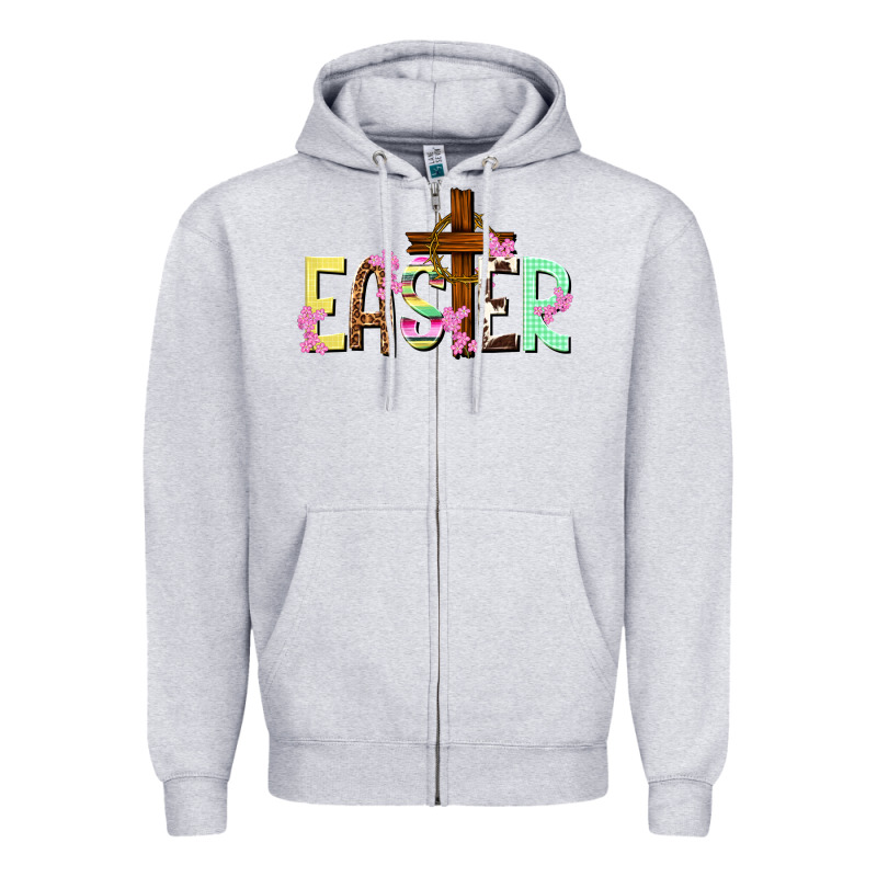 Easter Crown Of Thorns Easter Day Zipper Hoodie by HowdyJamesFarm | Teevron