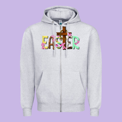 Easter Crown Of Thorns Easter Day Zipper Hoodie Designed By Howdyjamesfarm