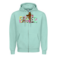 Seafoam Easter crown of thorns Easter Day Zipper Hoodie - HowdyJamesFarm