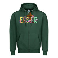 Sports Green Easter crown of thorns Easter Day Zipper Hoodie - HowdyJamesFarm