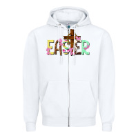 White Easter crown of thorns Easter Day Zipper Hoodie - HowdyJamesFarm