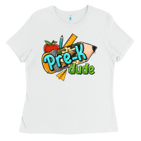 White pre k dude Ladies Tee - Jasminsmagicworld