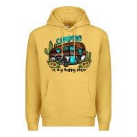Antique Gold camping is my happy place2 Premium Hoodie - JahusDesignShop
