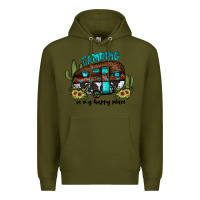 Army Green camping is my happy place2 Premium Hoodie - JahusDesignShop