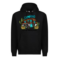 Black camping is my happy place2 Premium Hoodie - JahusDesignShop