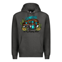 Charcoal Heather camping is my happy place2 Premium Hoodie - JahusDesignShop