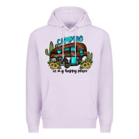 Lilac camping is my happy place2 Premium Hoodie - JahusDesignShop