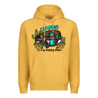 Mustard camping is my happy place2 Premium Hoodie - JahusDesignShop