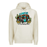 Oatmeal Heather camping is my happy place2 Premium Hoodie - JahusDesignShop