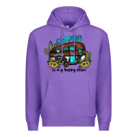 Purple camping is my happy place2 Premium Hoodie - JahusDesignShop