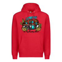 Red camping is my happy place2 Premium Hoodie - JahusDesignShop