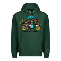 Sports Green camping is my happy place2 Premium Hoodie - JahusDesignShop