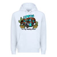 White camping is my happy place2 Premium Hoodie - JahusDesignShop