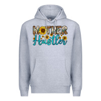 Heather Grey mother hustler Premium Hoodie - OliviaCreatesArt