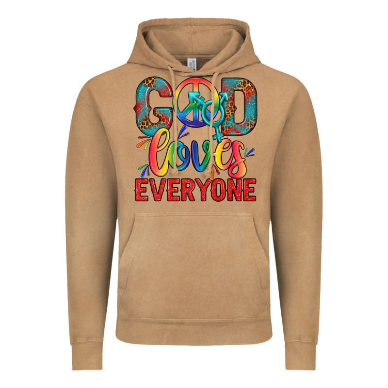 Lgbtq God Loves Everyone With Unicorn Vintage Hoodie by BundleAndBundleShop | Teevron