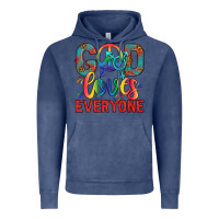 Vintage Denim Lgbtq God Loves Everyone With Unicorn Vintage Hoodie - BundleAndBundleShop