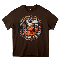 Chocolate Brown joy reindeer christmas ornament Heavy Core Tee - Jasminsmagicworld