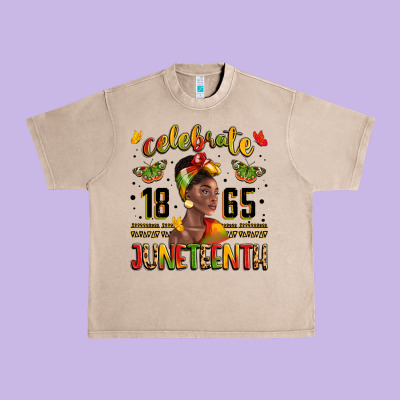 Celebrate 1865 Juneteenth With Black Woman Urban Heavy Tee Designed By Lillyallendesigns
