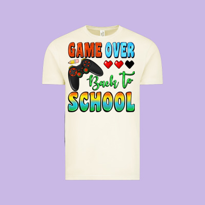 Game Over Back To School Vintage Tee Designed By Bundleandbundleshop