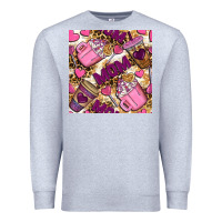 Heather Grey mom coffee cups with leopard seamless pattern bbs Premium Sweatshirt - BundleAndBundleShop