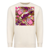 Sandshell mom coffee cups with leopard seamless pattern bbs Premium Sweatshirt - BundleAndBundleShop
