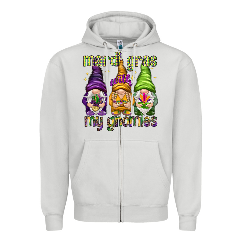 Mardi Gras With My Gnomies Zipper Hoodie by HowdyJamesFarm | Teevron
