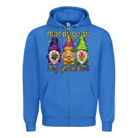 True Royal Mardi Gras with my gnomies Zipper Hoodie - HowdyJamesFarm