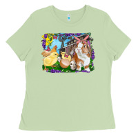 Matcha easter farm chicks and bunny Ladies Tee - RanaPortraitStore