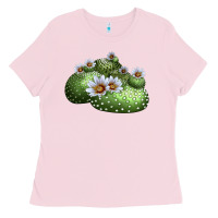 Bubblegum Pink blossfeldia cactus Ladies Tee - LillyAllenDesigns
