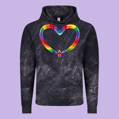 Lgbtq Heart Balloon Vintage Hoodie Designed By Bundleandbundleshop