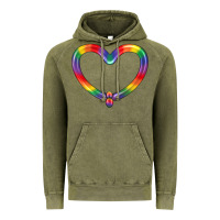 Vintage Olive Lgbtq Heart Balloon Vintage Hoodie - BundleAndBundleShop