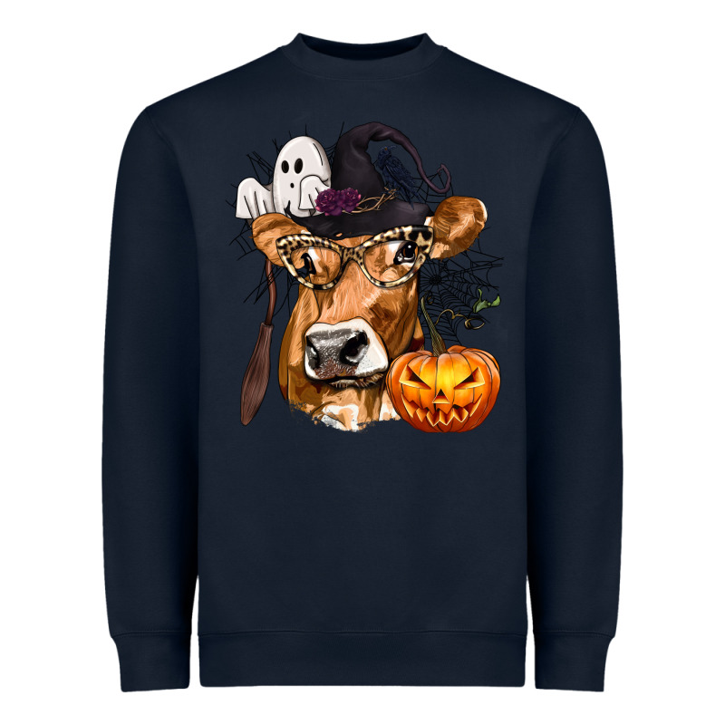 Boo Heifer Cow Halloween Heavyweight Sweatshirt by texasbilliewilder | Teevron