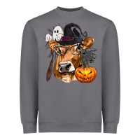 Storm Boo Heifer Cow Halloween Heavyweight Sweatshirt - texasbilliewilder